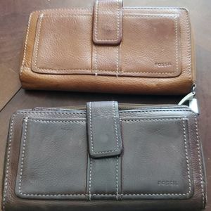 Set of 2 Fossil wallets/checkbooks